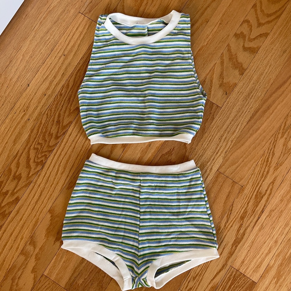 Zara knit striped set